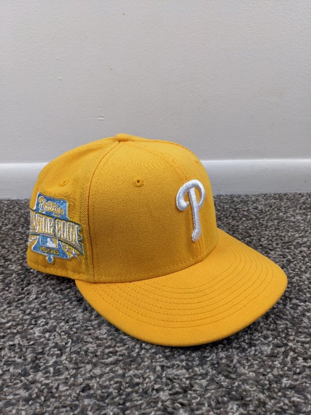 Philadelphia Phillies Hat Cap 1996 All Star Game New Era Yellow Size 7 1/8